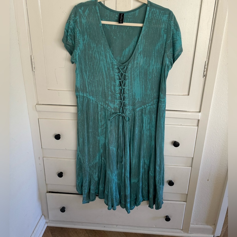 Sacred Threads OS M L  Lace Down Bodice Asymmetrical Hem Dress